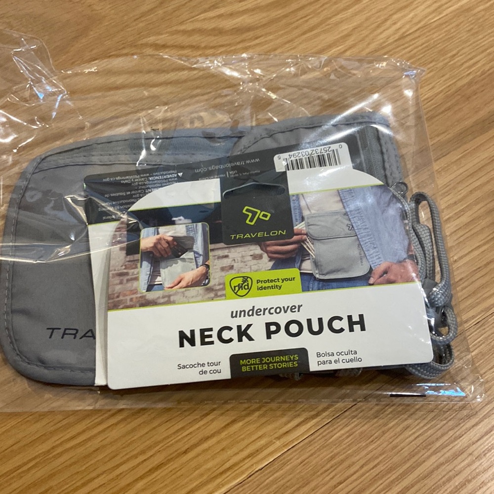 NWT undercover neck pouch. Travelon